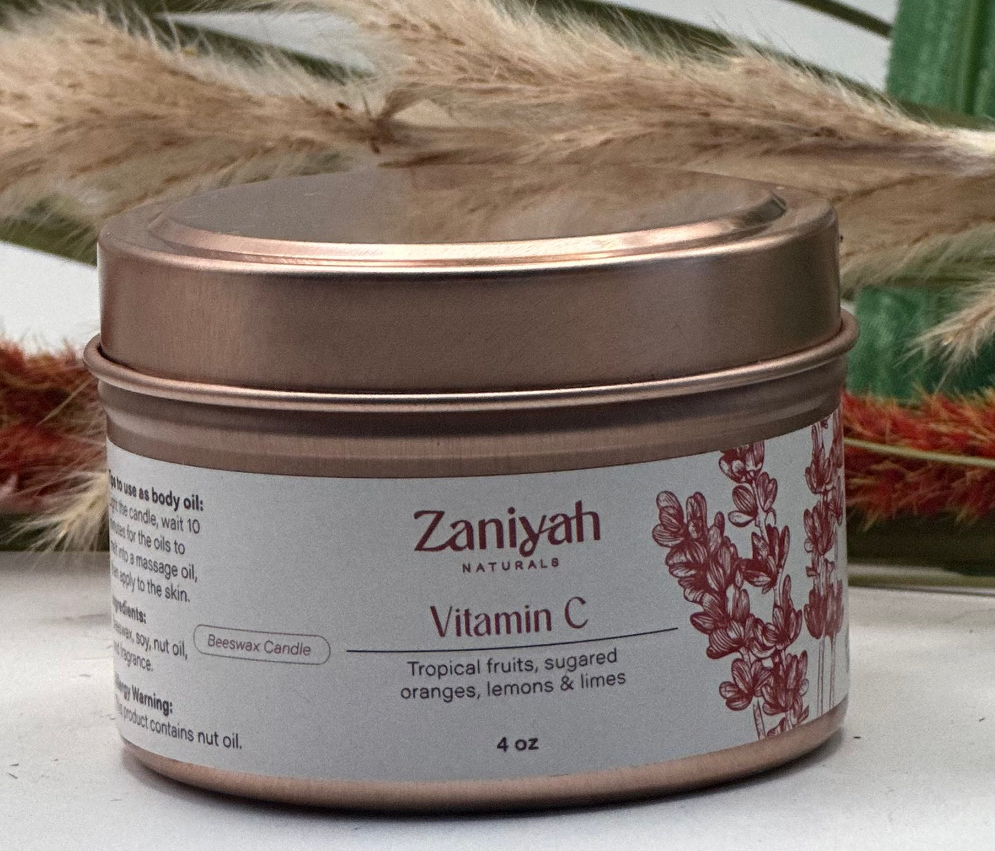 Vitamin c Beeswax candle