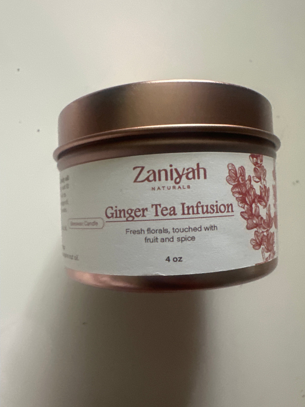 Ginger tea infusion