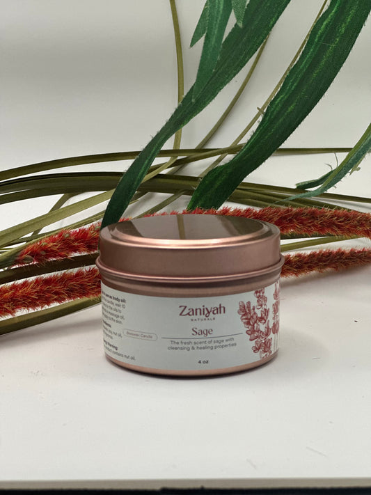 Sage Beeswax body candle