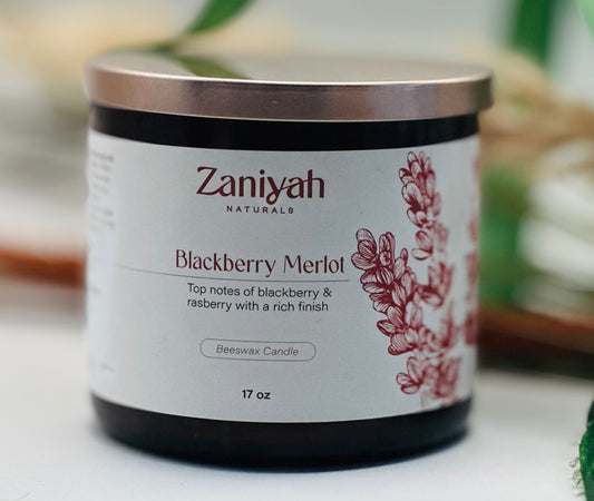 Blackberry Merlot Beeswax candle