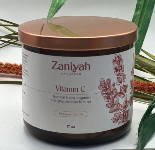 Vitamin c Beeswax candle