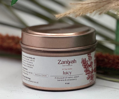 "Juicy" Scented beeswax candle