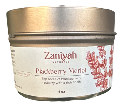 Blackberry Merlot Beeswax candle